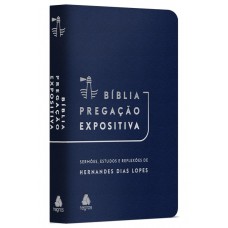 Bíblia Pregação Expositiva | RA | PU luxo azul claro