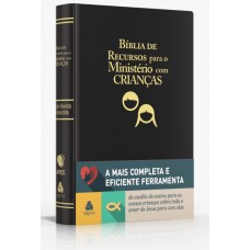 Bíblia de recursos para o ministério com crianças - APEC - Luxo PU preta