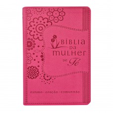 Bíblia da Mulher de Fé, NVI, Couro Soft, Rosa