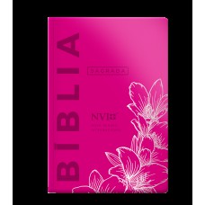 Bíblia NVI Slim semi luxo PU - Rosa