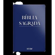 Bíblia NVI Slim semi luxo PU - Azul