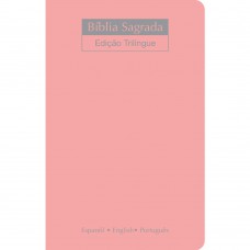 Bíblia NVI - Trilíngue extra gigante - Luxo nude