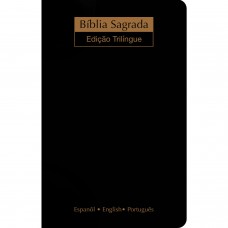 Bíblia NVI - Trilíngue extra gigante - Luxo preta