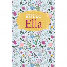 Bíblia de estudo Ella NVI - Capa especial floral