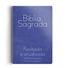 Bíblia revisada e atualizada gigante - Semi luxo azul