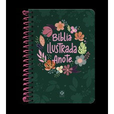 Bíblia Ilustrada Anote NVT espiral - Cores e Flores