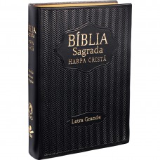 Bíblia Sagrada Letra Grande com Harpa Cristã - Capa vinil preta