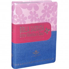 Bíblia Sagrada entre Meninas e Deus - Capa pink e jeans Bíblia Sagrada entre Meninas e Deus - Capa pink e jeans