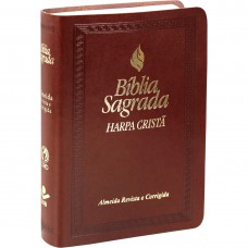Bíblia Sagrada Letra Maior com Harpa Cristã e Fonte de Bênçãos - Capa Marrom Bíblia Sagrada Letra Maior com Harpa Cristã e Fonte de Bênçãos - Capa Marrom