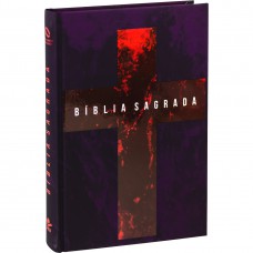 Bíblia Sagrada - Capa ilustrada escura com Cruz