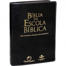 Bíblia da Escola Bíblica com índice - Capa Preta nobre