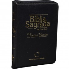 Bíblia Sagrada Letra Maior com índice e zíper - Fonte de Bênçãos