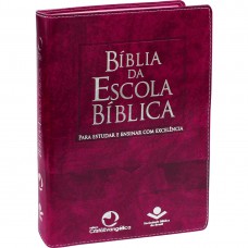 Bíblia da Escola Bíblica com índice - Capa Púrpura nobre