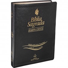 Bíblia Sagrada com Harpa Cristã - Couro bonded Preta Bíblia Sagrada com Harpa Cristã - Couro bonded Preta