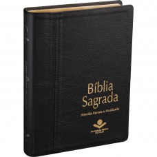 Bíblia Sagrada Letra Extragigante - Couro legítimo Preto