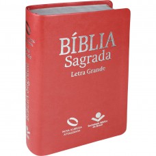 Bíblia Sagrada Letra Grande com índice - Capa Pêssego