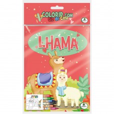 Colorir com Giz de Cera: Lhama