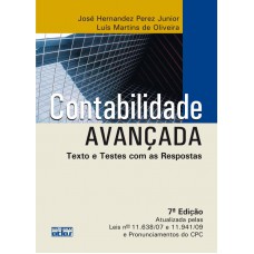 Contabilidade Avançada: Texto E Testes Com As Respostas