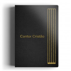 Cantor Cristão grande com letra - Luxo preto