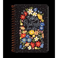 Bíblia Ilustrada Anote NVT espiral - Flores para você Bíblia Ilustrada Anote NVT espiral - Flores para você