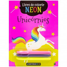 Livro de Colorir Neon: Unicórnio Livro de Colorir Neon: Unicórnio