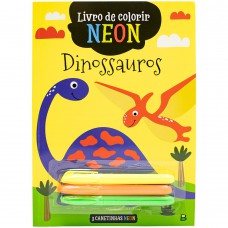 Livro de Colorir Neon: Dinossauro Livro de Colorir Neon: Dinossauro