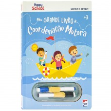 Happy School Escreva e Apague Meu GRANDE livro de Coordenação Motora