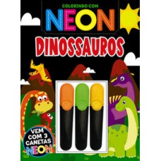 Colorindo com neon - Dinossauros