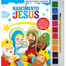 O nascimento de Jesus - Livro para Pintar com Aquarela