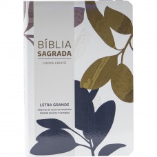 Bíblia Sagrada Letra Grande, Edição com Letras Vermelhas e Harpa Cristã, Capa Semiflexível Folhas