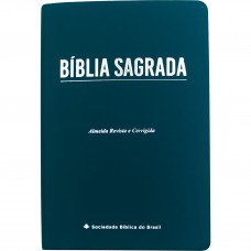 Bíblia Linha Ouro, letra Gigante, Capa Sintética Azul, Edição com Letras Vermelhas