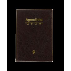 Agenda simples 2026 - marrom
