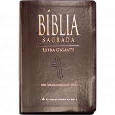 Bíblia Sagrada Letra Gigante com índice - Capa couro sintético Marrom