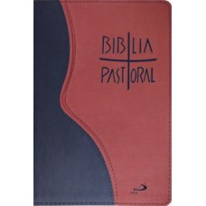 Bíblia Pastoral Média - Zíper - Vinho e Azul