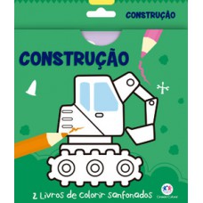 Construção - 2 livros de colorir sanfonados