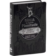 Bíblia de Estudo Plenitude para Jovens NTLH SBB Capa em couro sintético, cinza escuro Bíblia de Estudo Plenitude para Jovens NTLH SBB Capa em couro sintético, cinza escuro