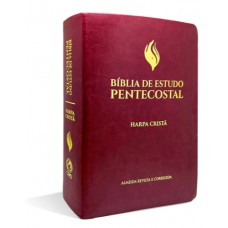BIBLIA DE ESTUDO PENTECOSTAL MEDIA LUXO HARPA CRISTA VINHO BIBLIA DE ESTUDO PENTECOSTAL MEDIA LUXO HARPA CRISTA VINHO