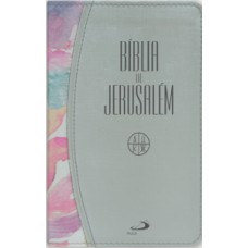 Bíblia de Jerusalém - Média / Zíper - Cinza