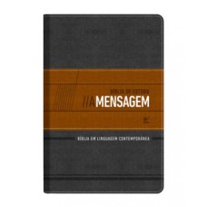 Bíblia de Estudo A Mensagem - Capa Luxo - Grafite e bege