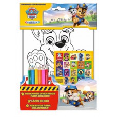 Patrulha Canina Colorindo com Adesivos