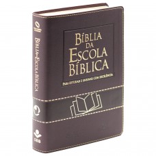 Bíblia da Escola Bíblica NAA, Letra Regular, com mapa, Capa Couro Sintético Vinho Bíblia da Escola Bíblica NAA, Letra Regular, com mapa, Capa Couro Sintético Vinho