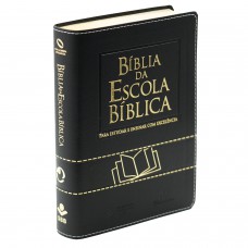 Bíblia da Escola Bíblica NAA, Letra Regular, com mapa, Capa Couro Sintético Preta Bíblia da Escola Bíblica NAA, Letra Regular, com mapa, Capa Couro Sintético Preta