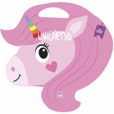 Meu Bloquinho Divertido Unicórnio - Atividades e Colorir com Alça Meu Bloquinho Divertido Unicórnio - Atividades e Colorir com Alça