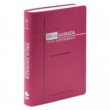 Bíblia Sagrada NTLH, Letra Extragigante, com índice, Capa Couro Sintético Pink