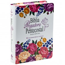 Bíblia da Pregadora Pentecostal ARC, Letra Regular, com mapa, Capa Couro Sintético florida, Edição Ampliada